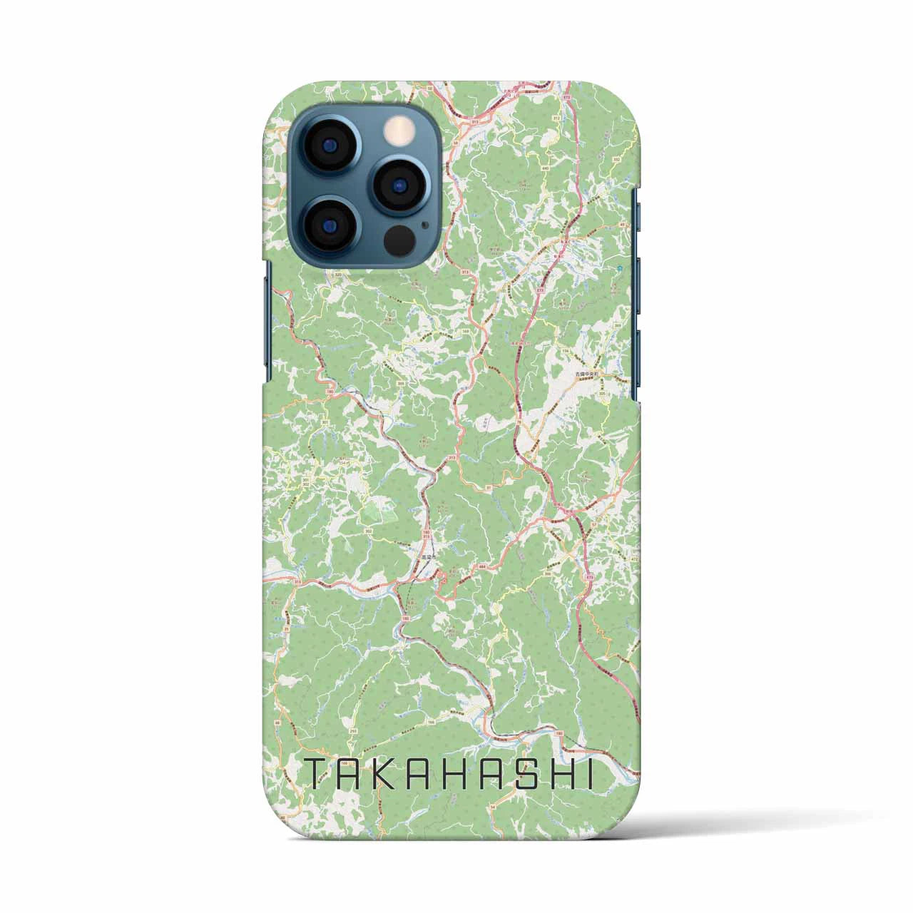 【高梁(岡山県)】地図柄iPhoneケース(バックカバータイプ)