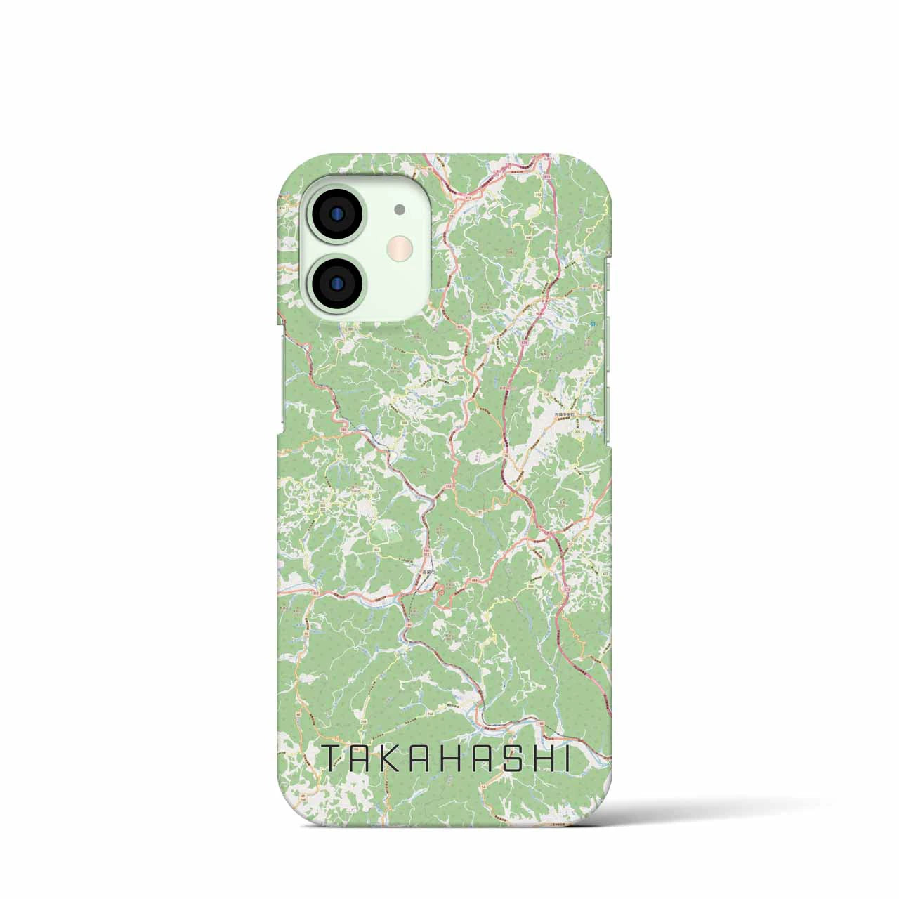 【高梁(岡山県)】地図柄iPhoneケース(バックカバータイプ)