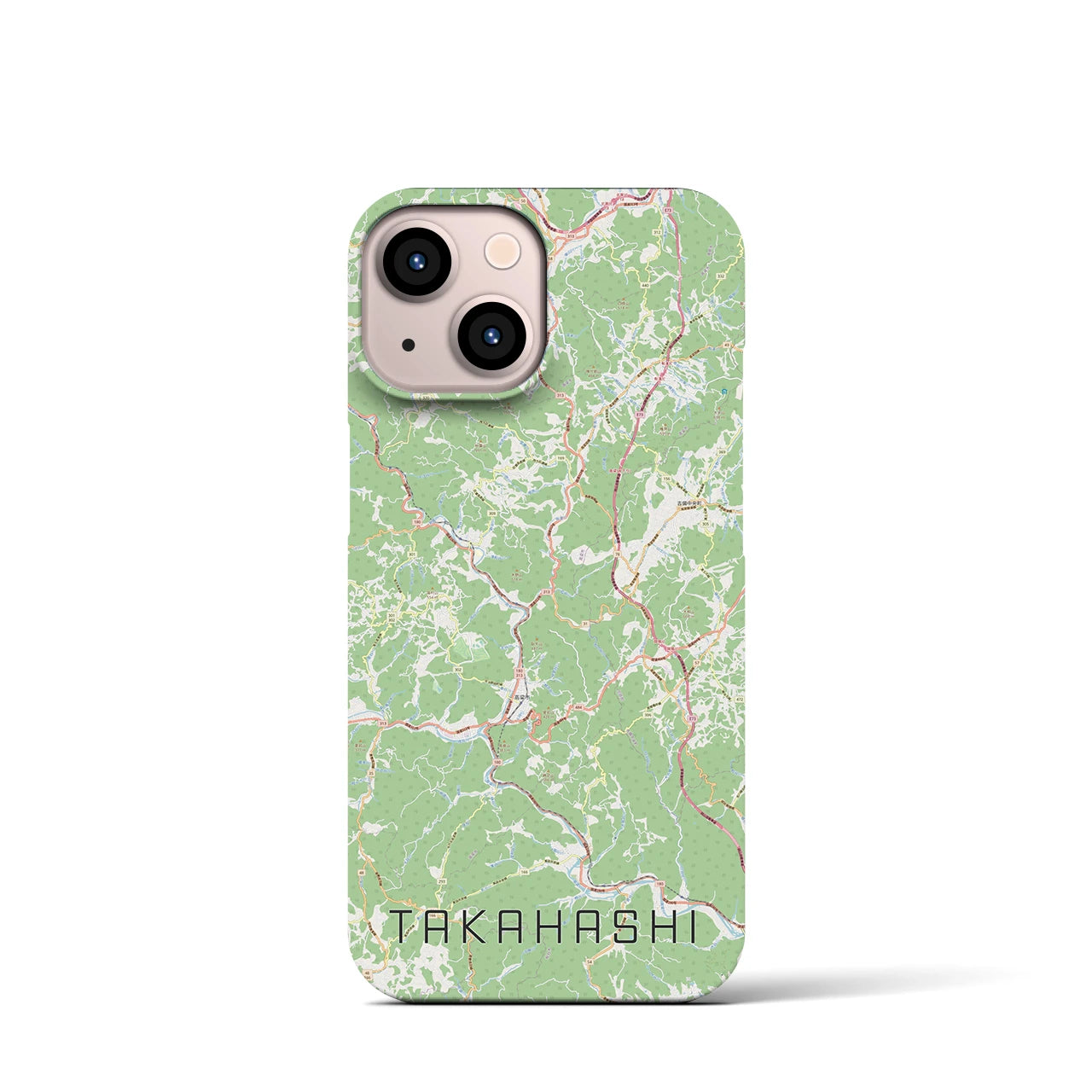 【高梁(岡山県)】地図柄iPhoneケース(バックカバータイプ)