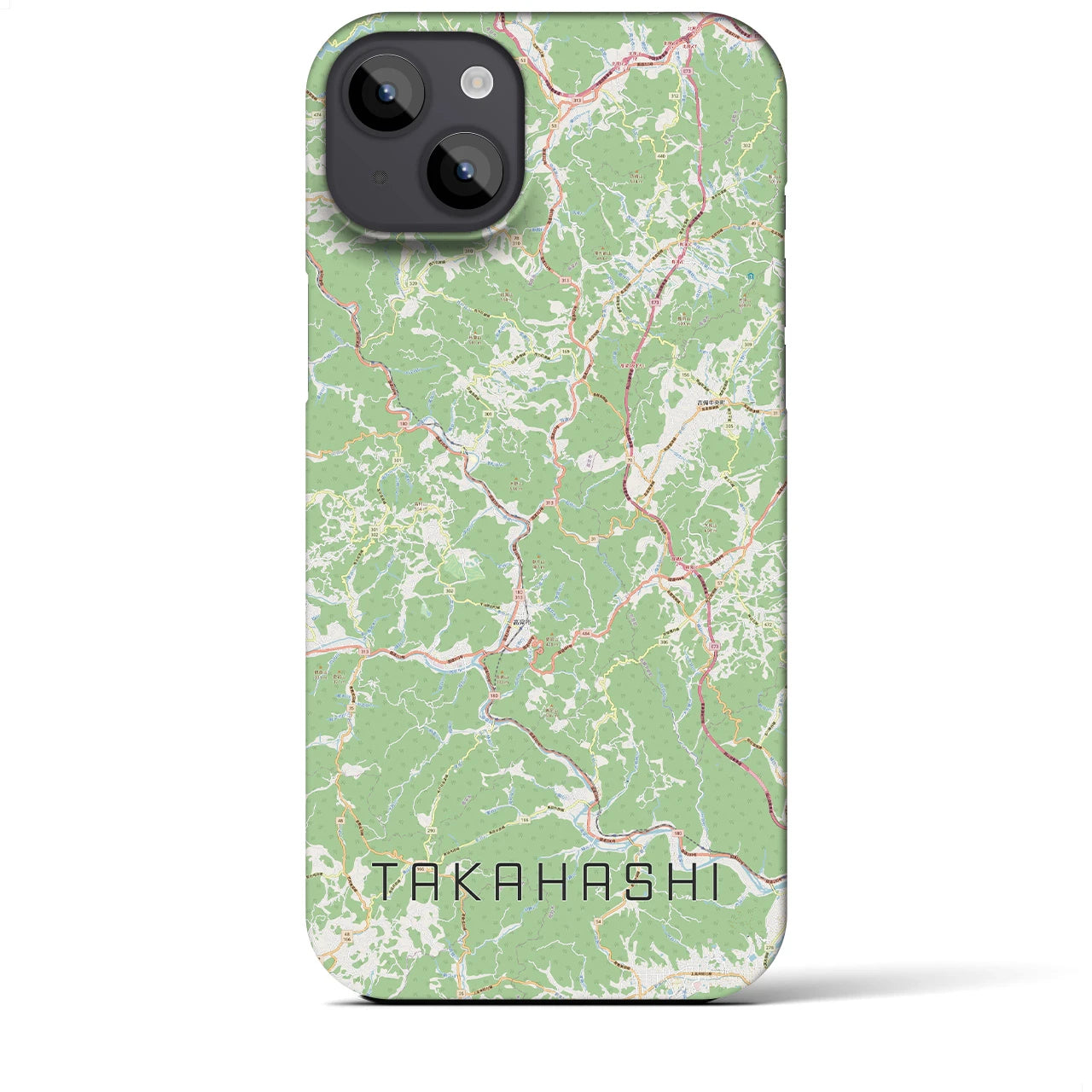 【高梁(岡山県)】地図柄iPhoneケース(バックカバータイプ)