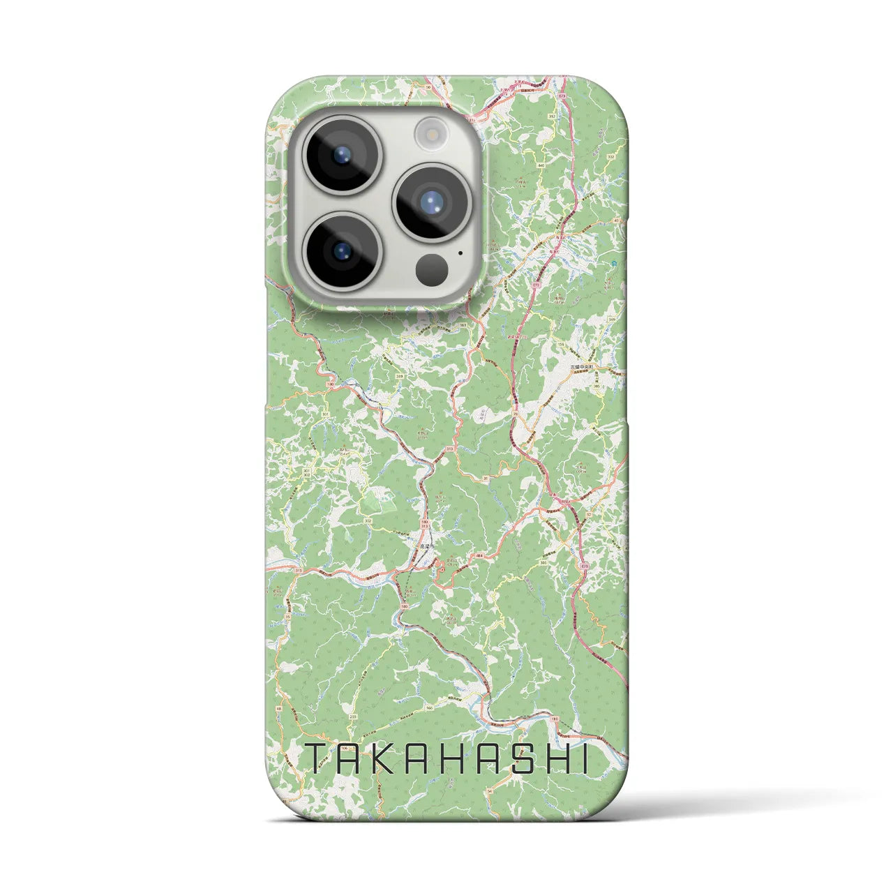 【高梁(岡山県)】地図柄iPhoneケース(バックカバータイプ)