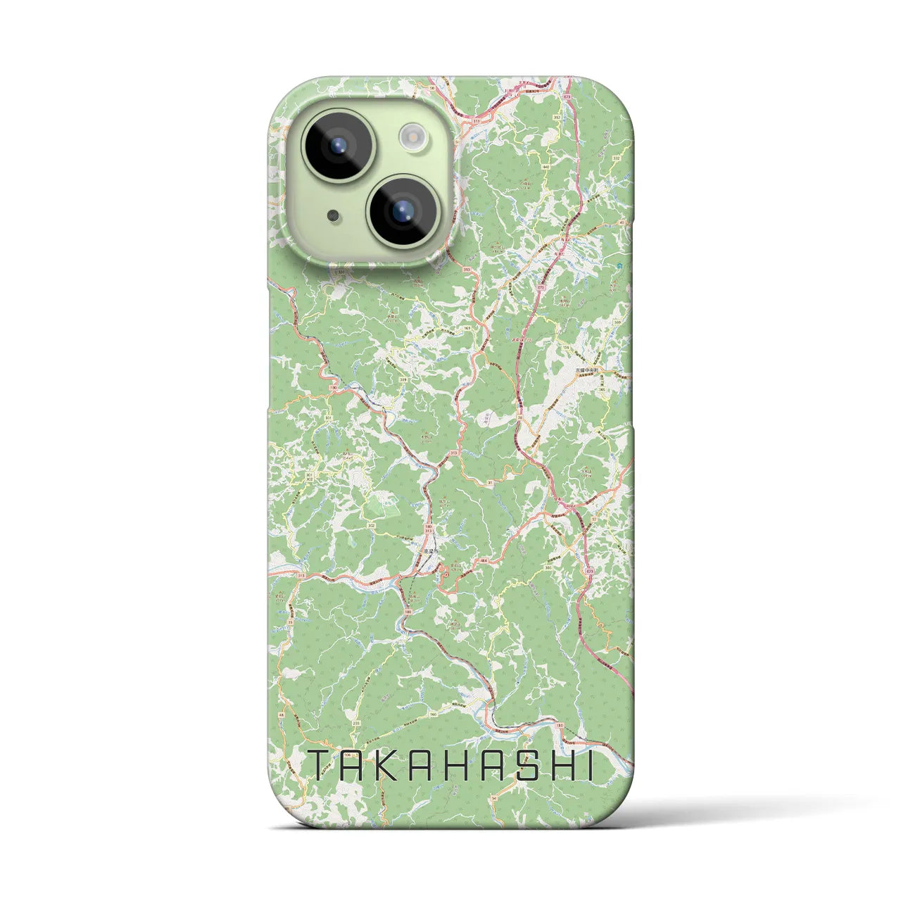 【高梁(岡山県)】地図柄iPhoneケース(バックカバータイプ)