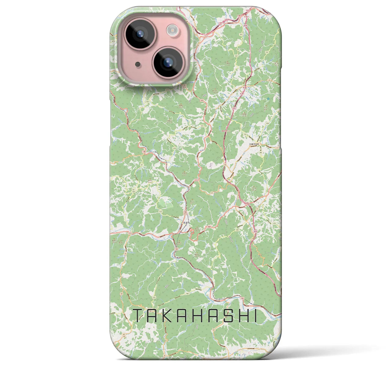 【高梁(岡山県)】地図柄iPhoneケース(バックカバータイプ)