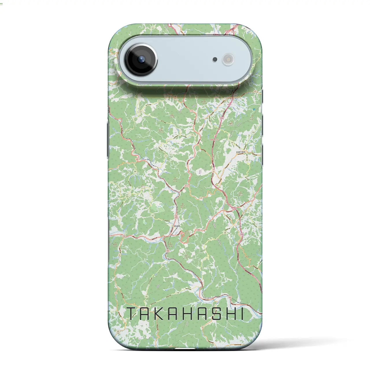 【高梁(岡山県)】地図柄iPhoneケース(バックカバータイプ)