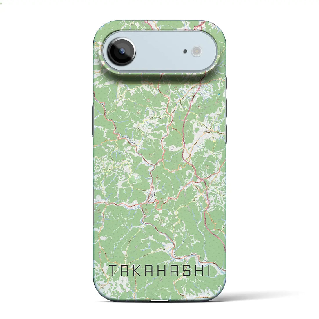 【高梁(岡山県)】地図柄iPhoneケース(バックカバータイプ)ナチュラル・iPhone 17 Pro Max 用