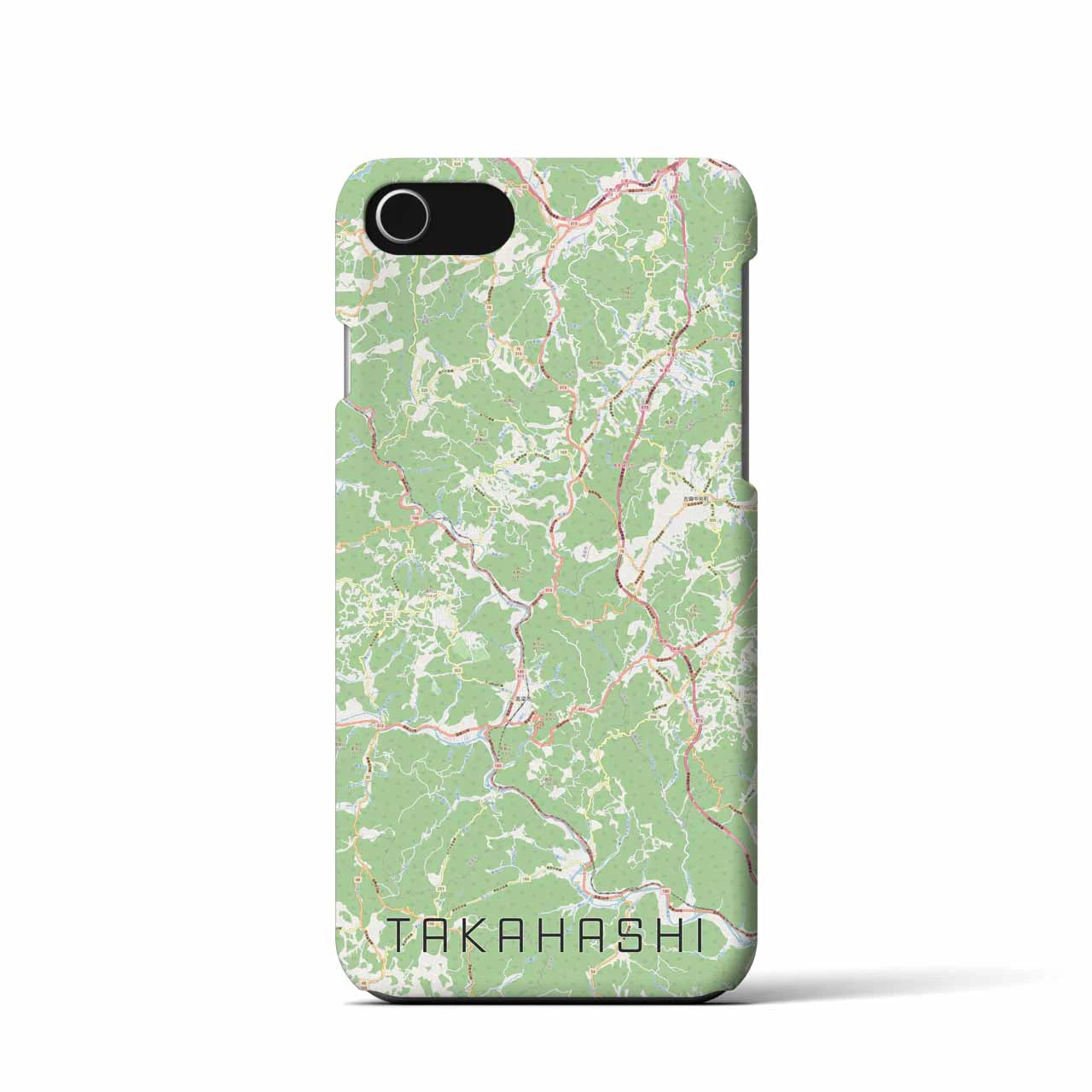 【高梁(岡山県)】地図柄iPhoneケース(バックカバータイプ)