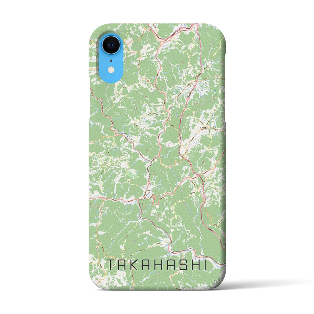 【高梁(岡山県)】地図柄iPhoneケース(バックカバータイプ)