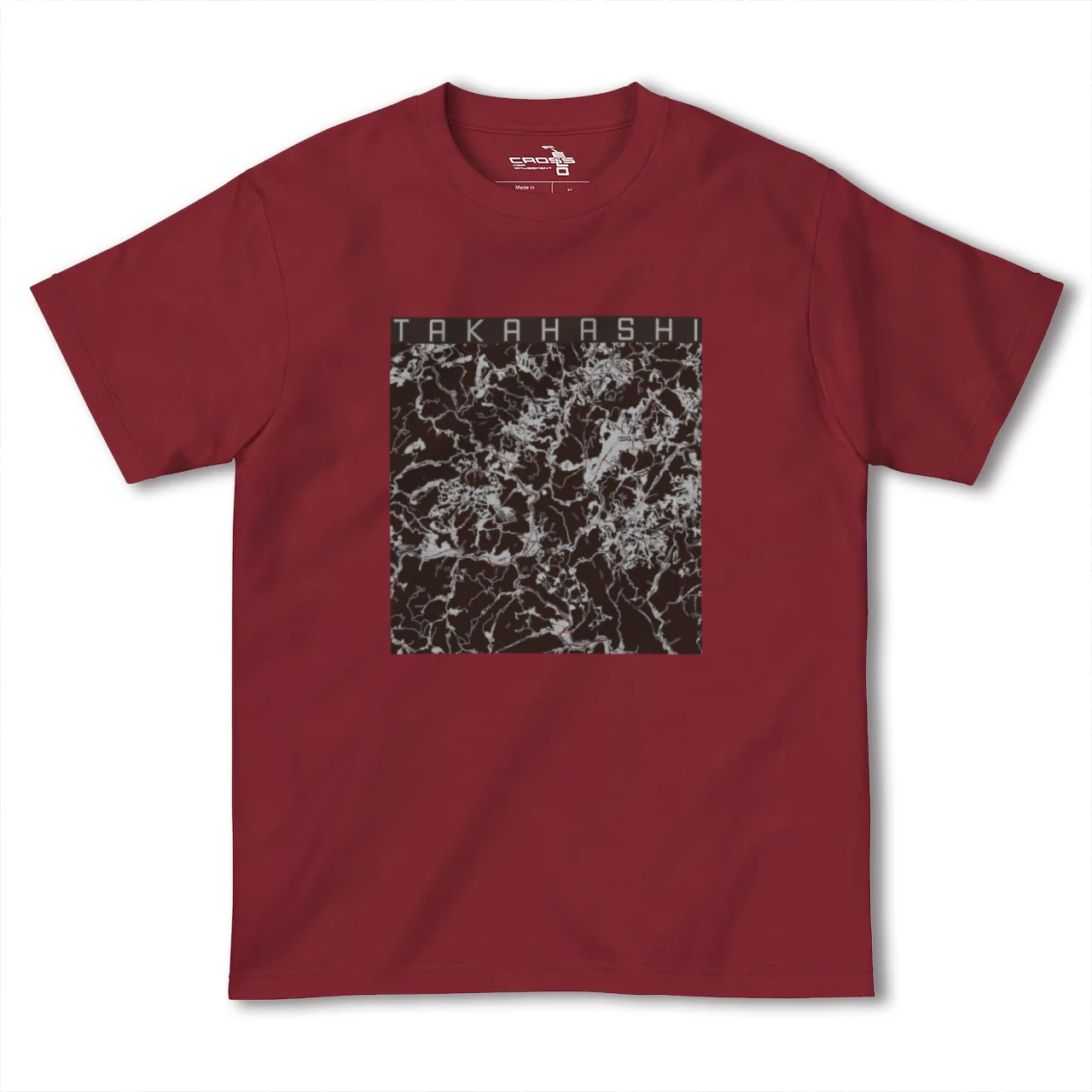 【高梁(岡山県)】地図柄ヘビーウェイトTシャツ