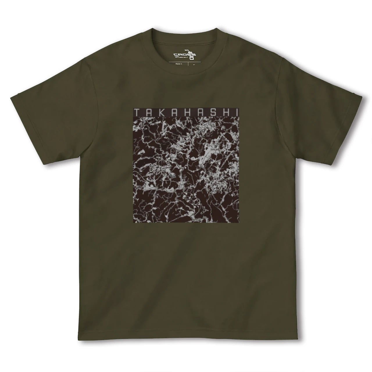 【高梁(岡山県)】地図柄ヘビーウェイトTシャツ