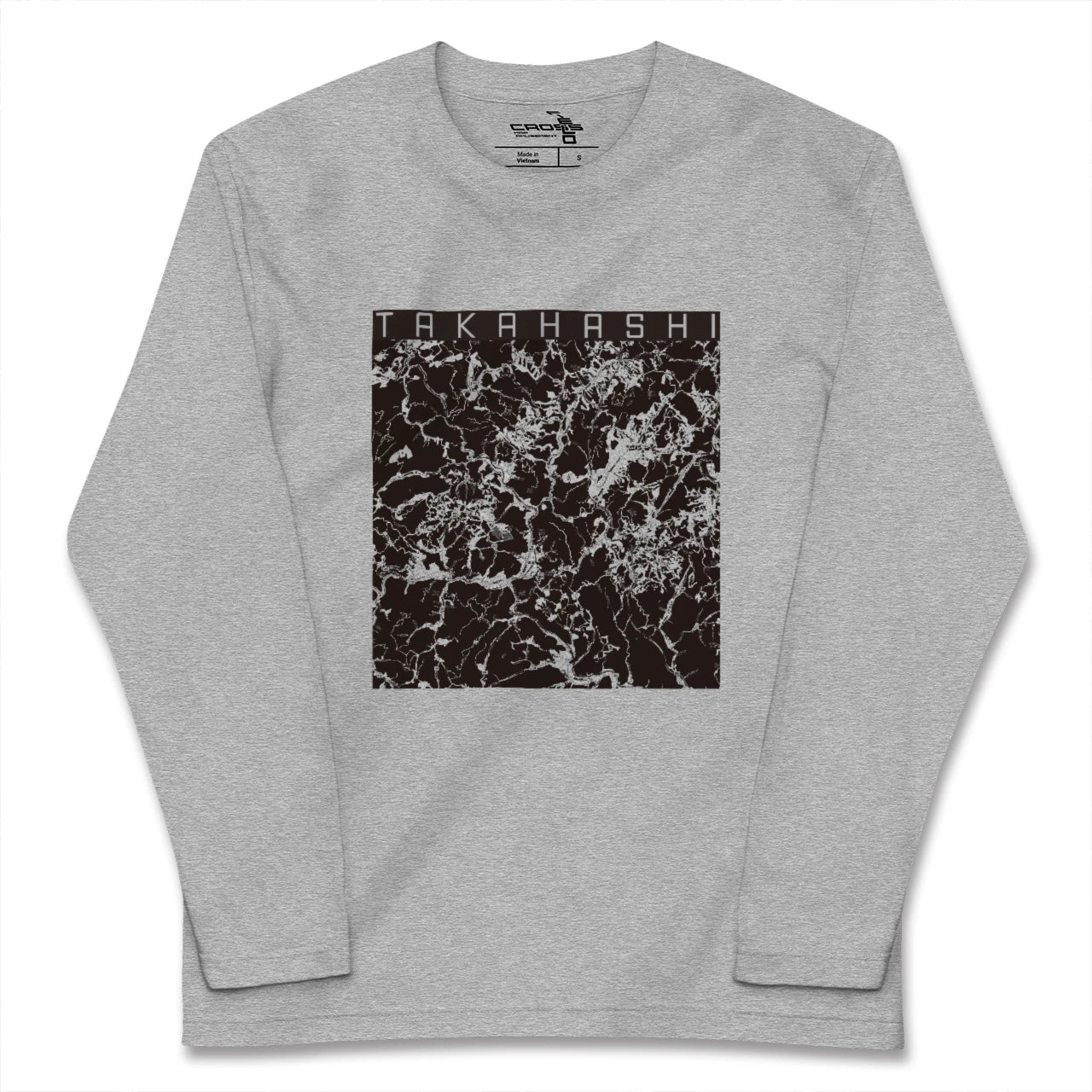 【高梁(岡山県)】地図柄ロングスリーブTシャツ
