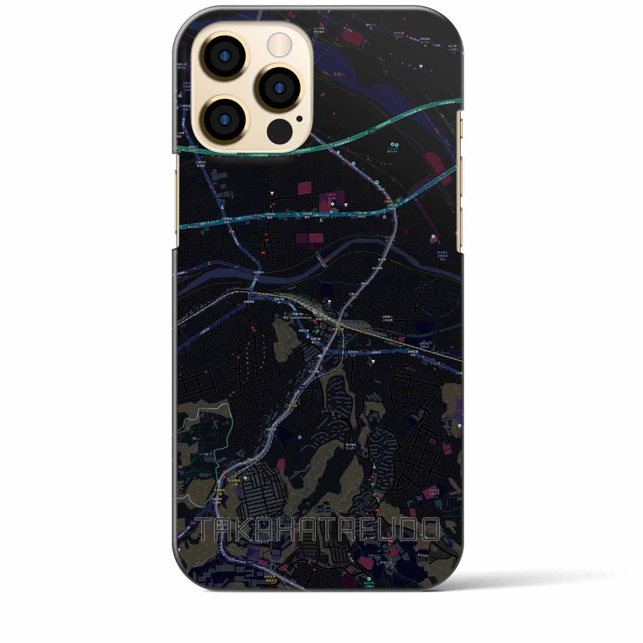 【高幡不動(東京都)】地図柄iPhoneケース(バックカバータイプ)