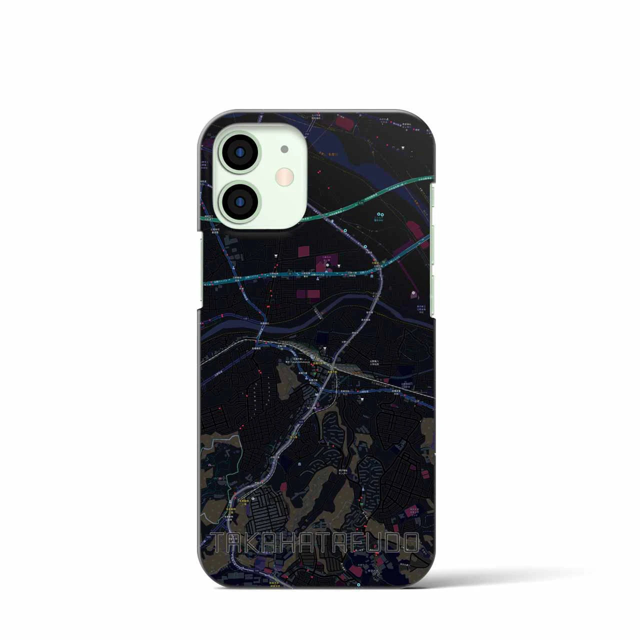 【高幡不動(東京都)】地図柄iPhoneケース(バックカバータイプ)