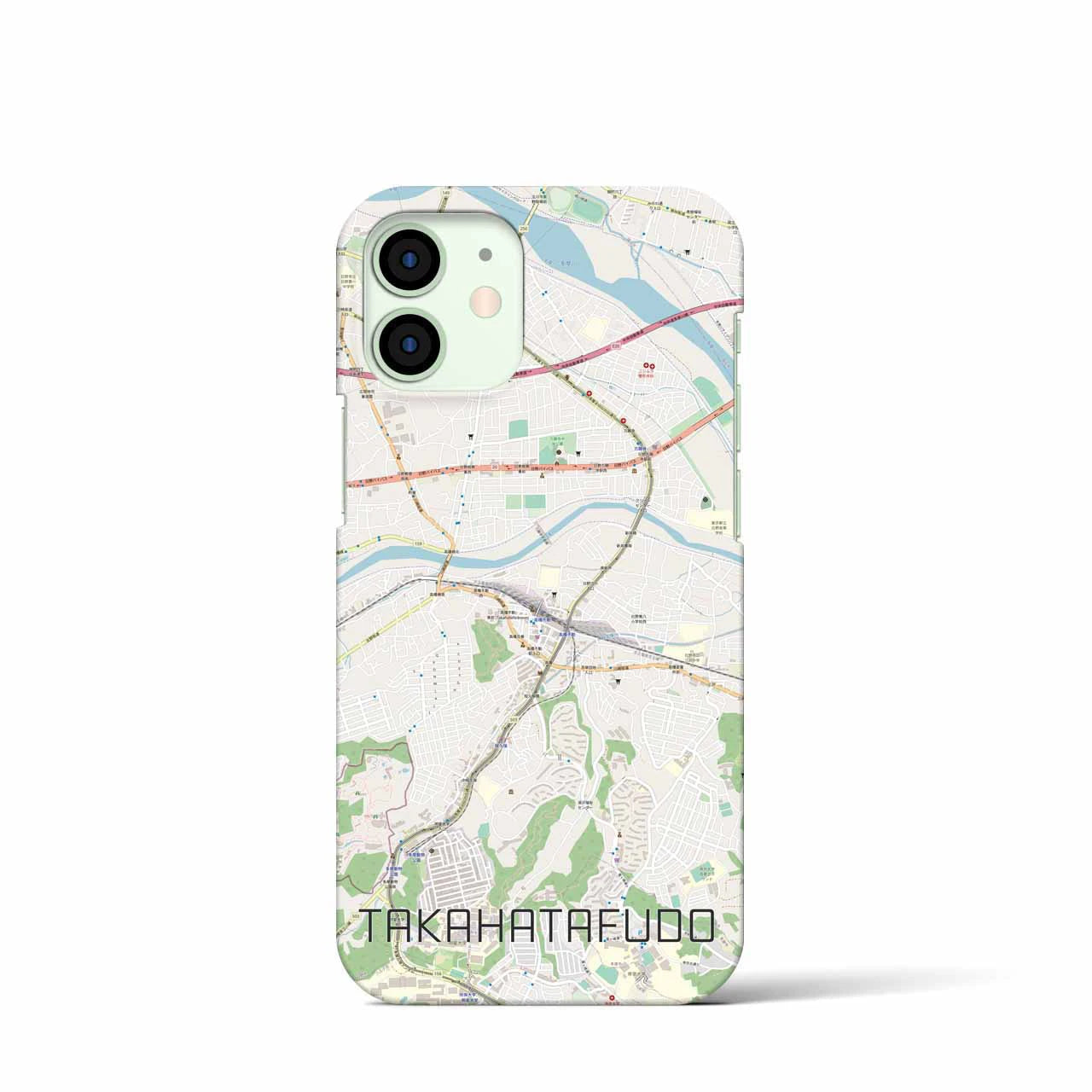 【高幡不動(東京都)】地図柄iPhoneケース(バックカバータイプ)