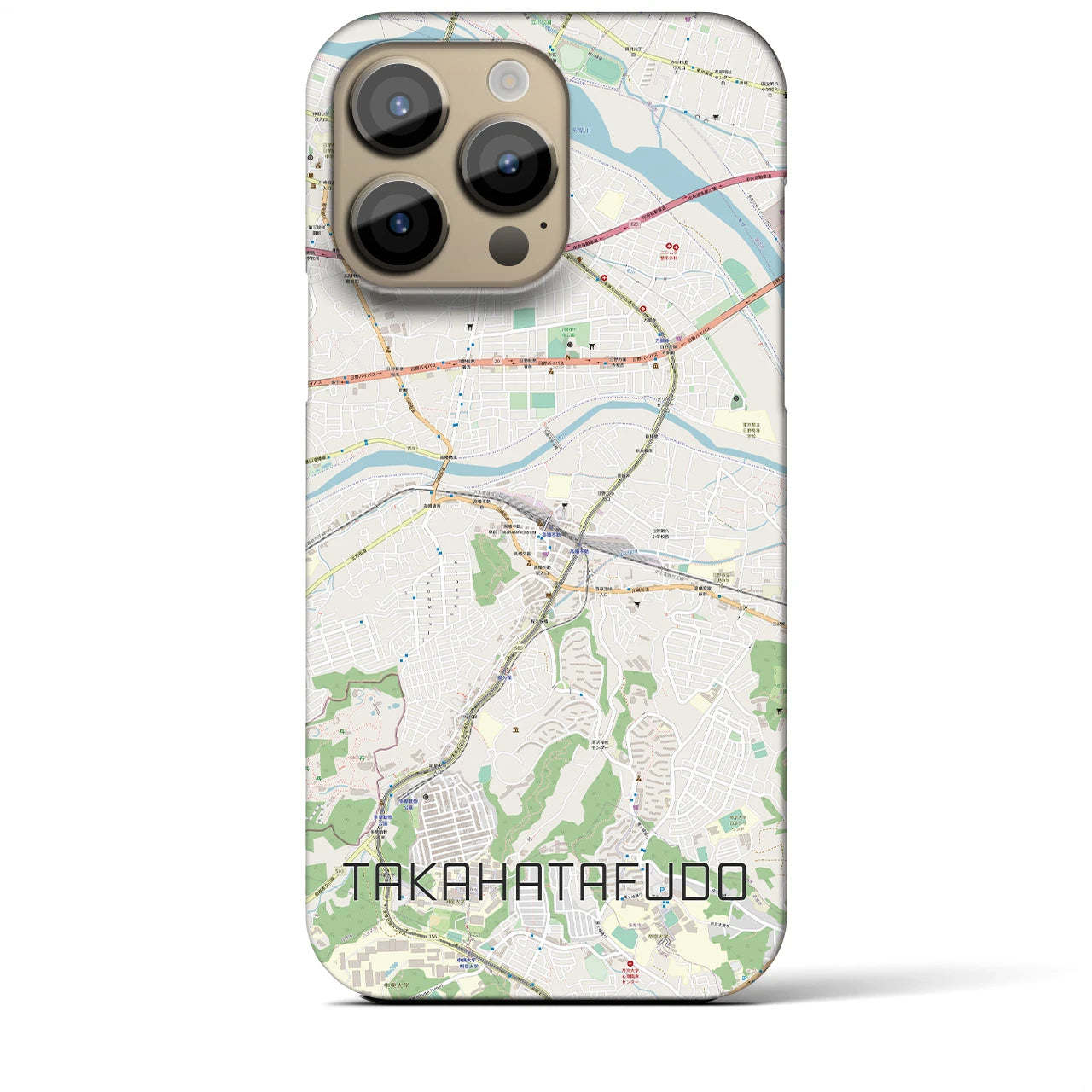 【高幡不動(東京都)】地図柄iPhoneケース(バックカバータイプ)