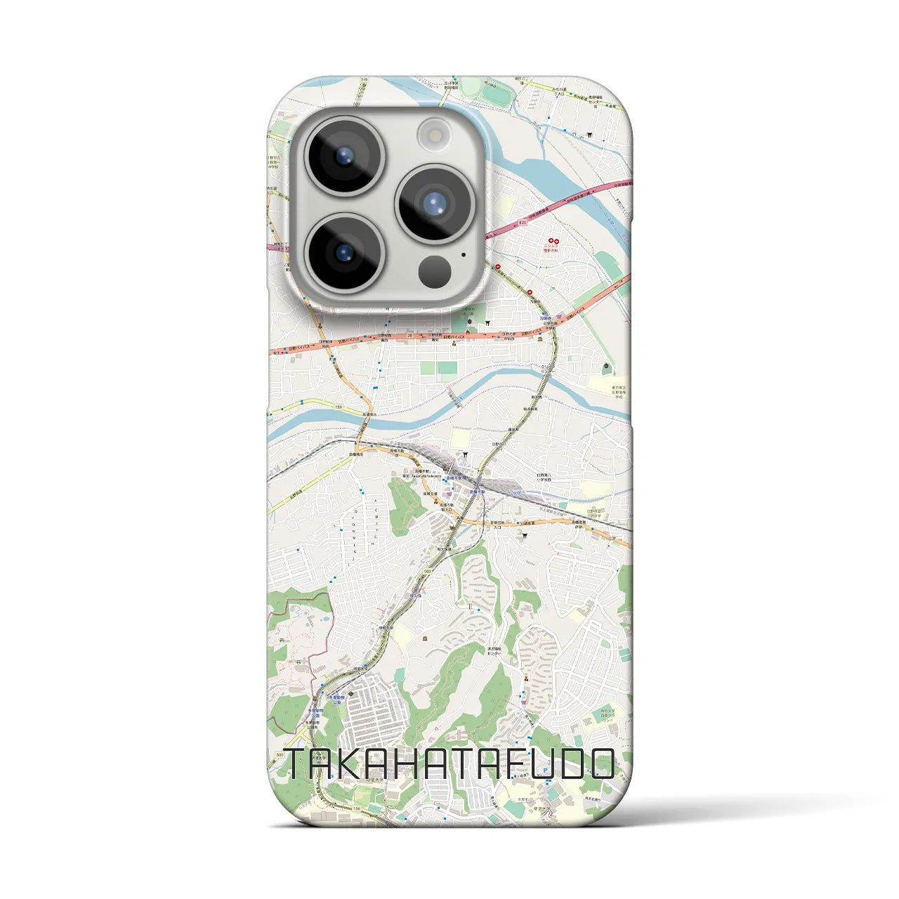 【高幡不動(東京都)】地図柄iPhoneケース(バックカバータイプ)