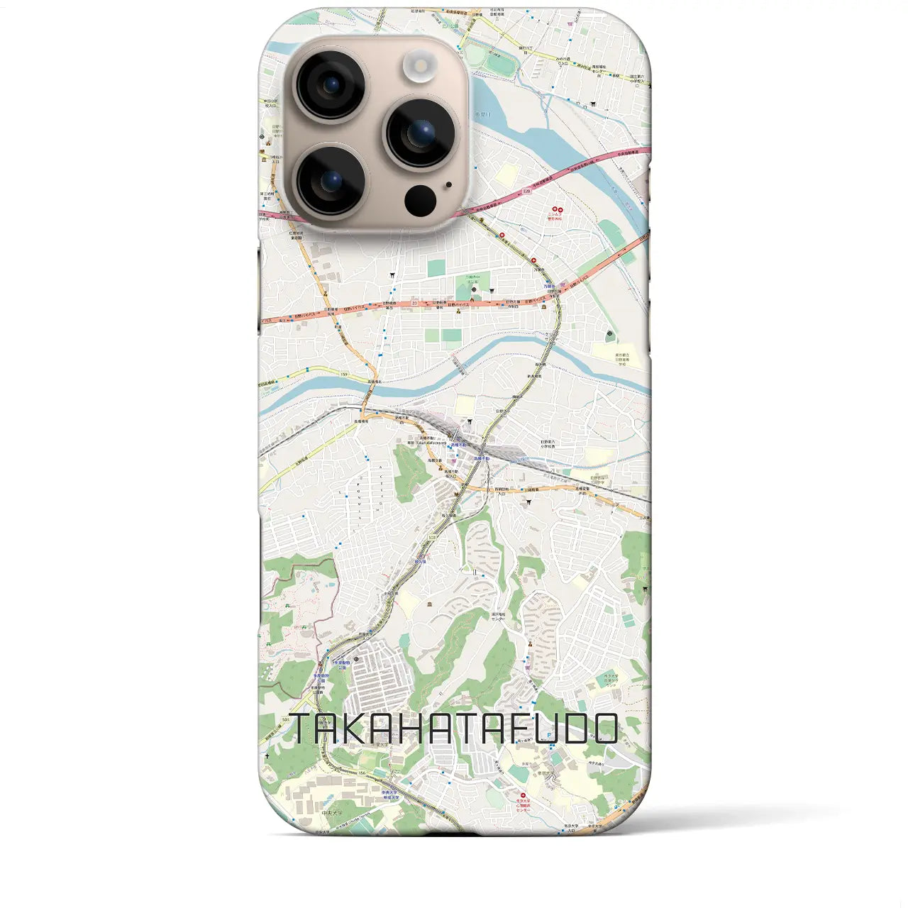 【高幡不動(東京都)】地図柄iPhoneケース(バックカバータイプ)