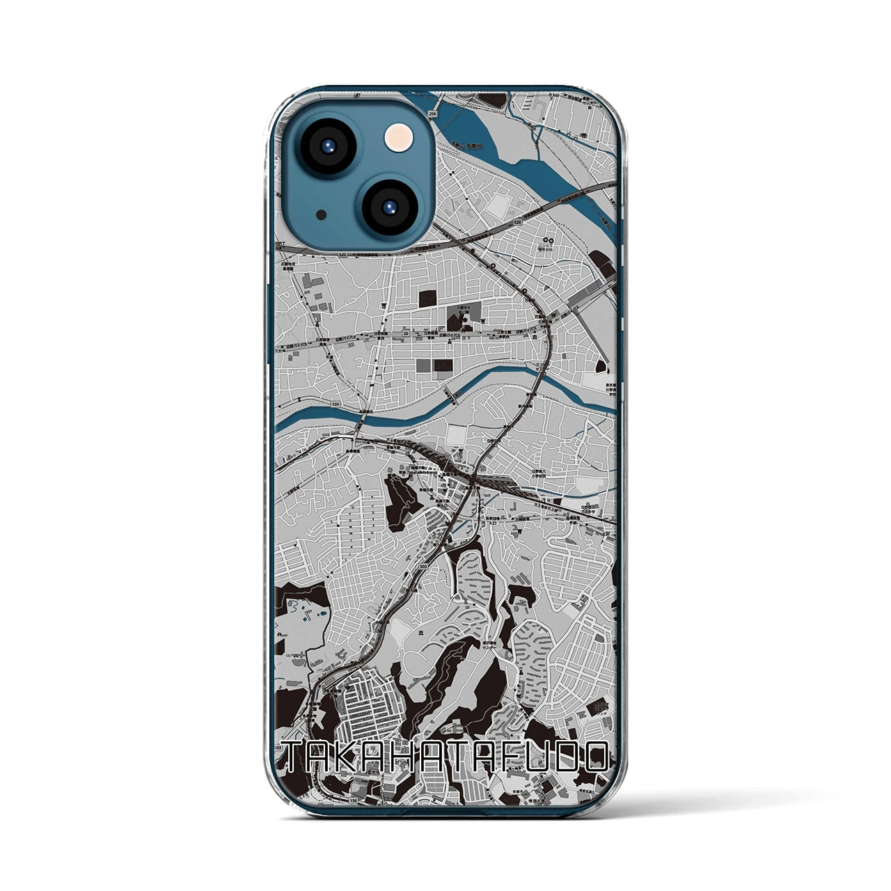 【高幡不動(東京都)】地図柄iPhoneケース(クリアタイプ)