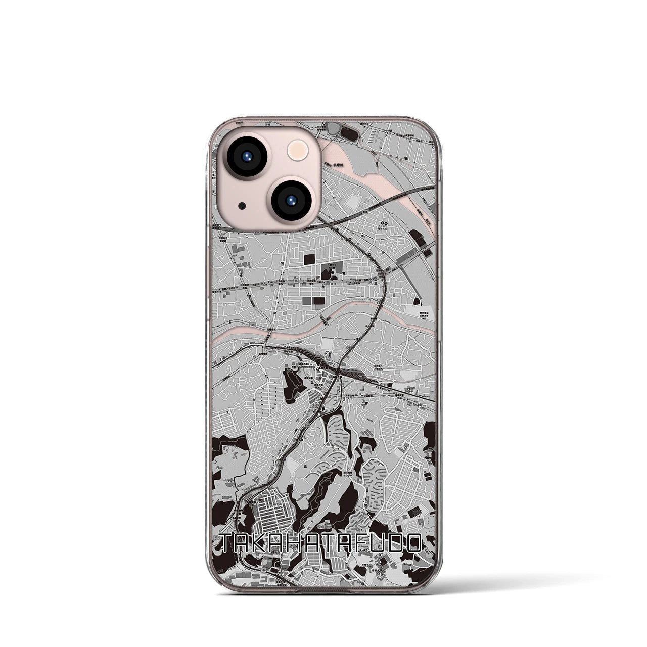 【高幡不動(東京都)】地図柄iPhoneケース(クリアタイプ)