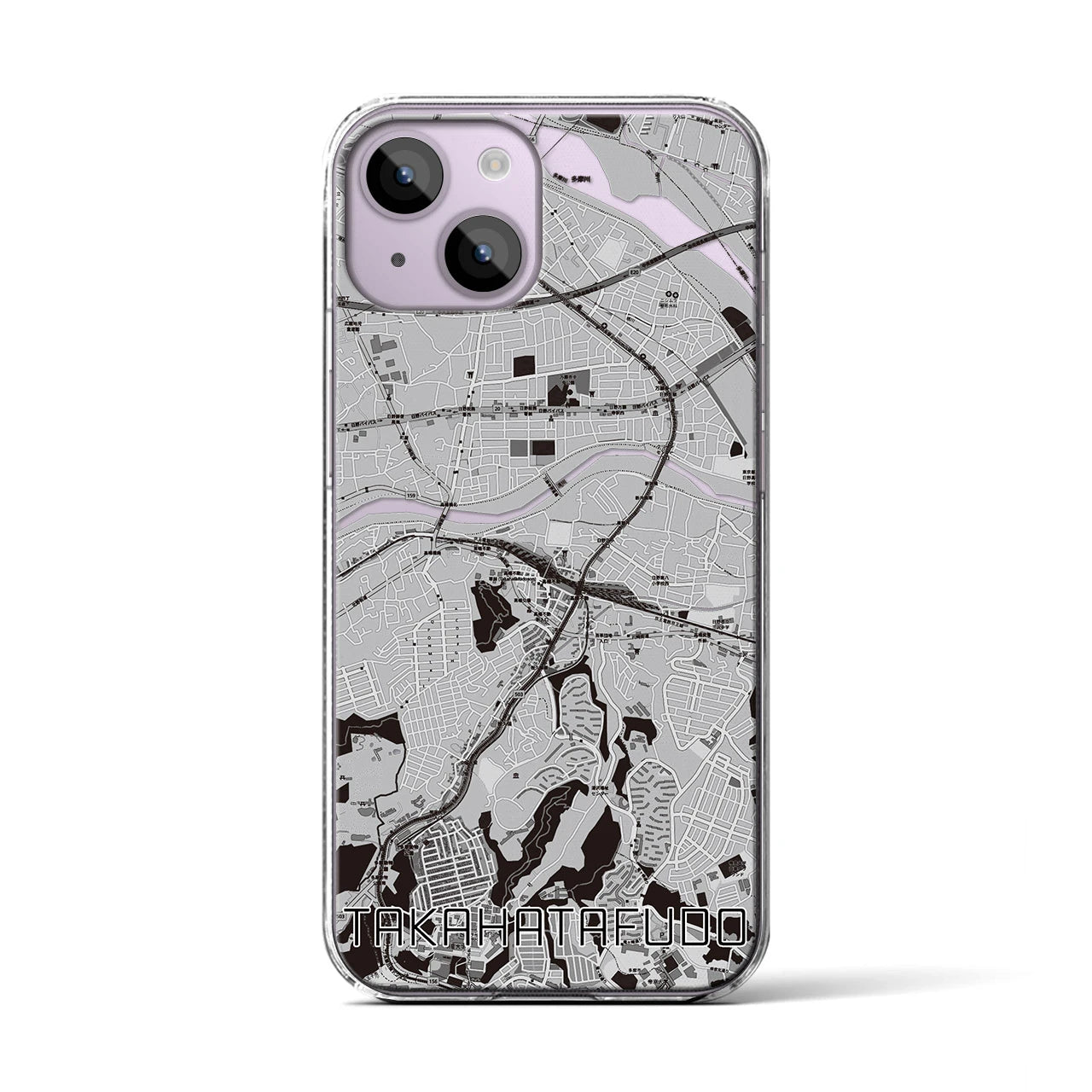 【高幡不動(東京都)】地図柄iPhoneケース(クリアタイプ)