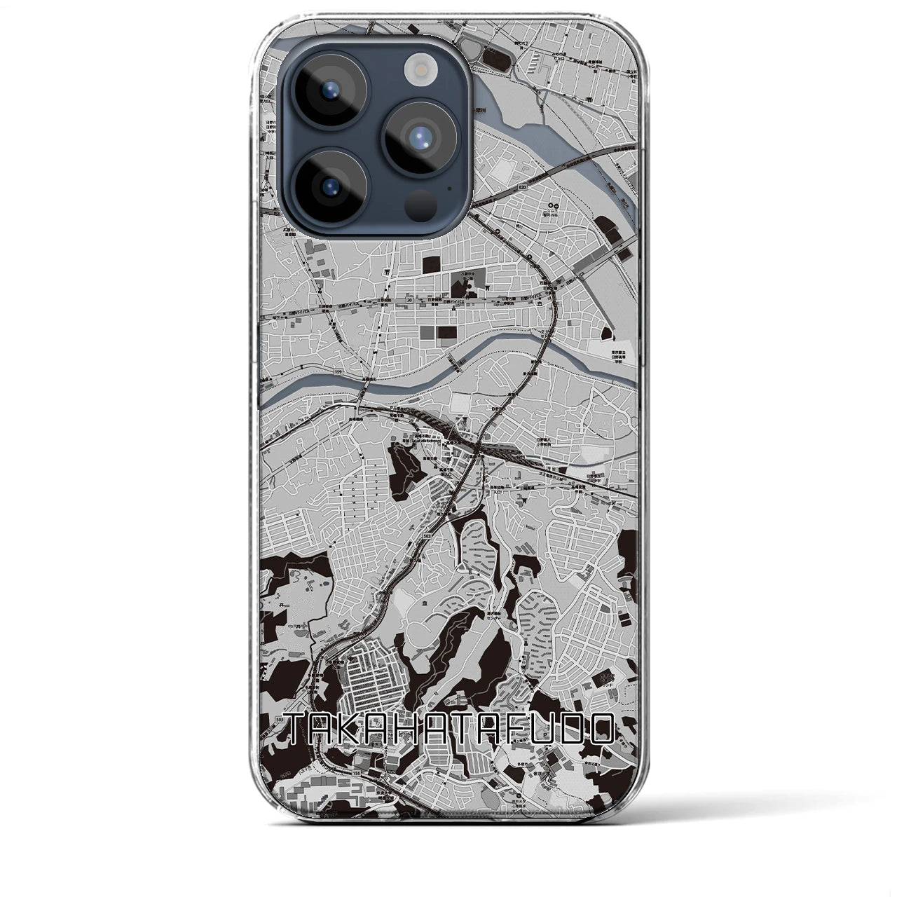【高幡不動(東京都)】地図柄iPhoneケース(クリアタイプ)