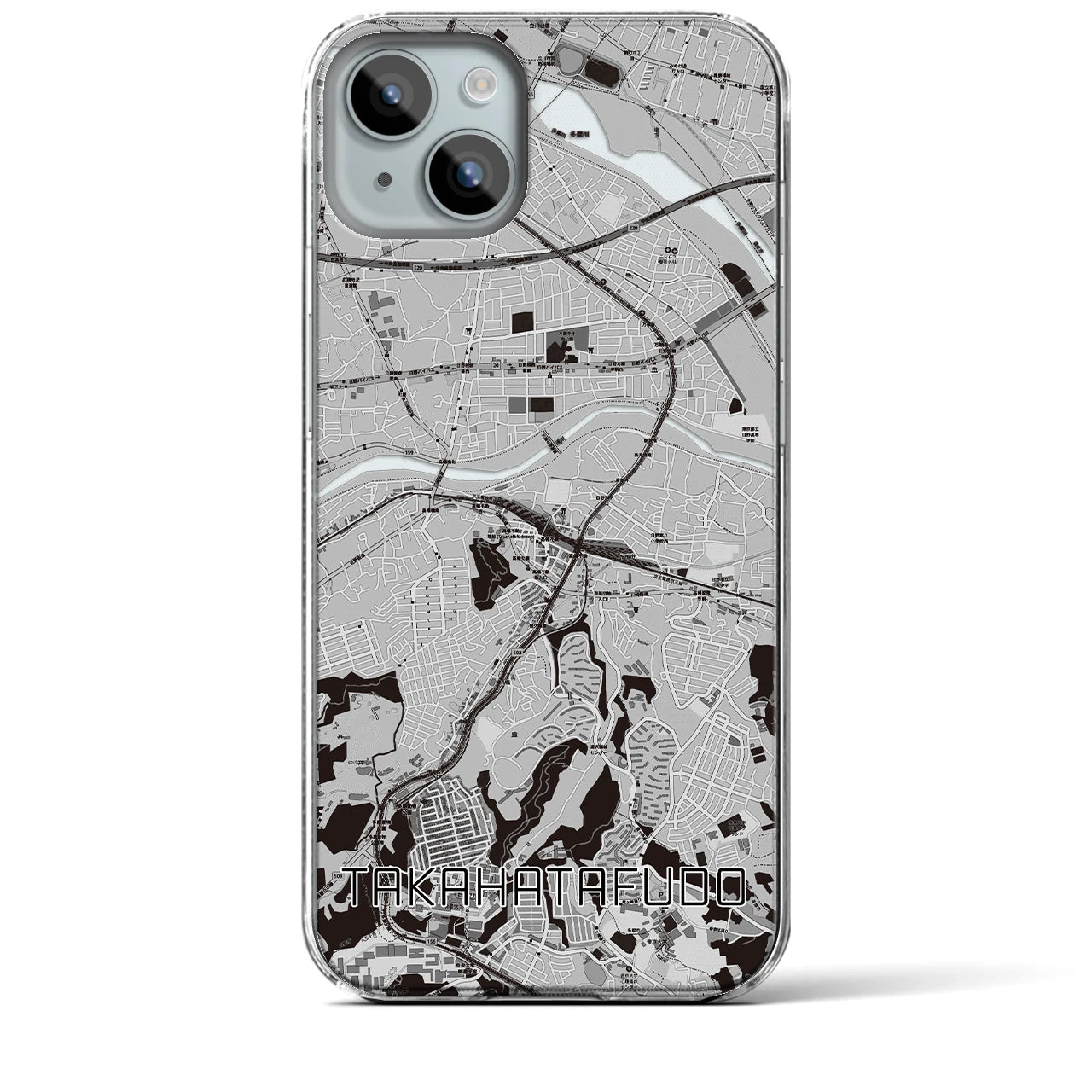 【高幡不動(東京都)】地図柄iPhoneケース(クリアタイプ)