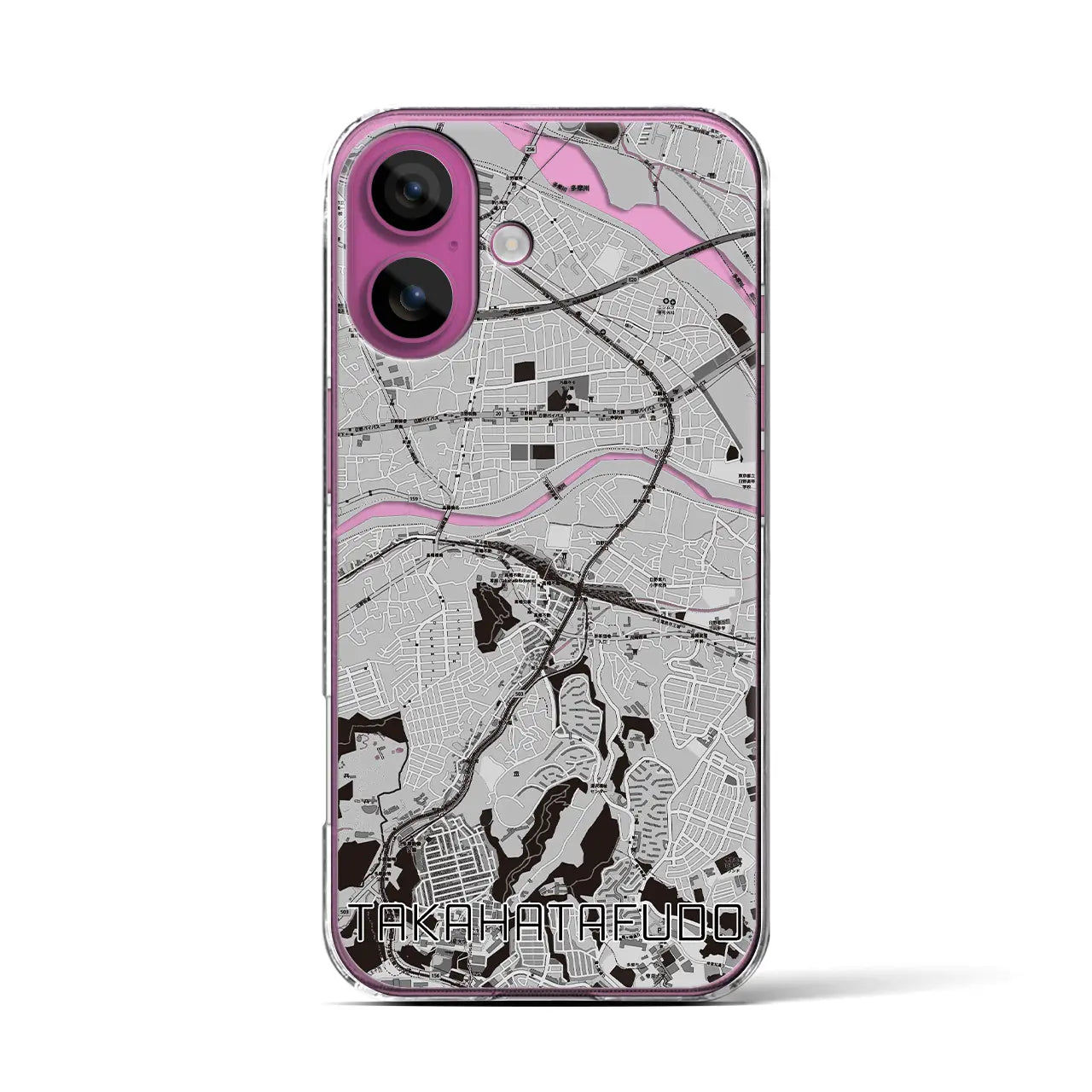 【高幡不動(東京都)】地図柄iPhoneケース(クリアタイプ)