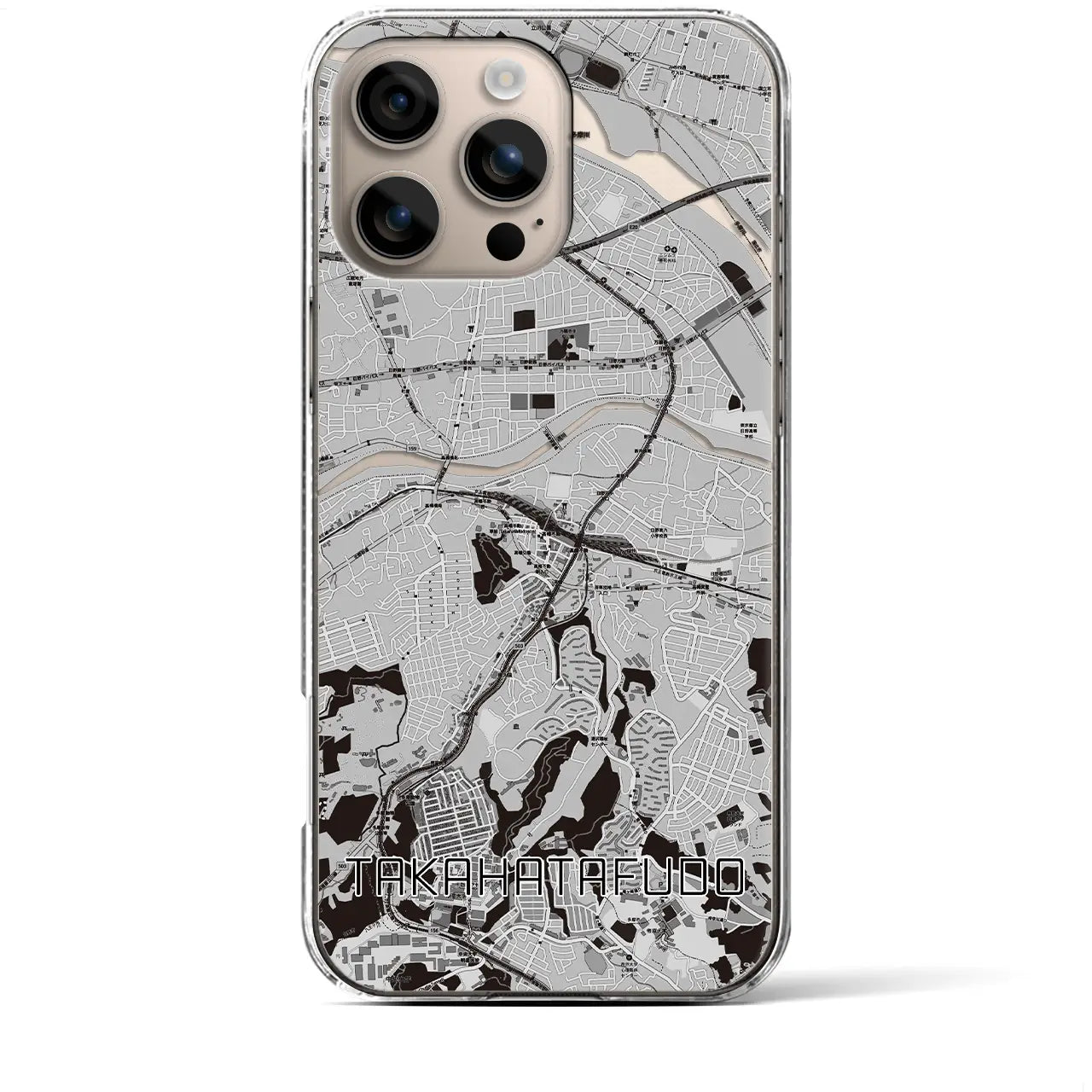 【高幡不動(東京都)】地図柄iPhoneケース(クリアタイプ)