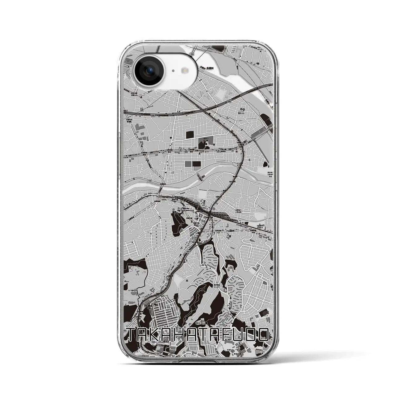 【高幡不動(東京都)】地図柄iPhoneケース(クリアタイプ)