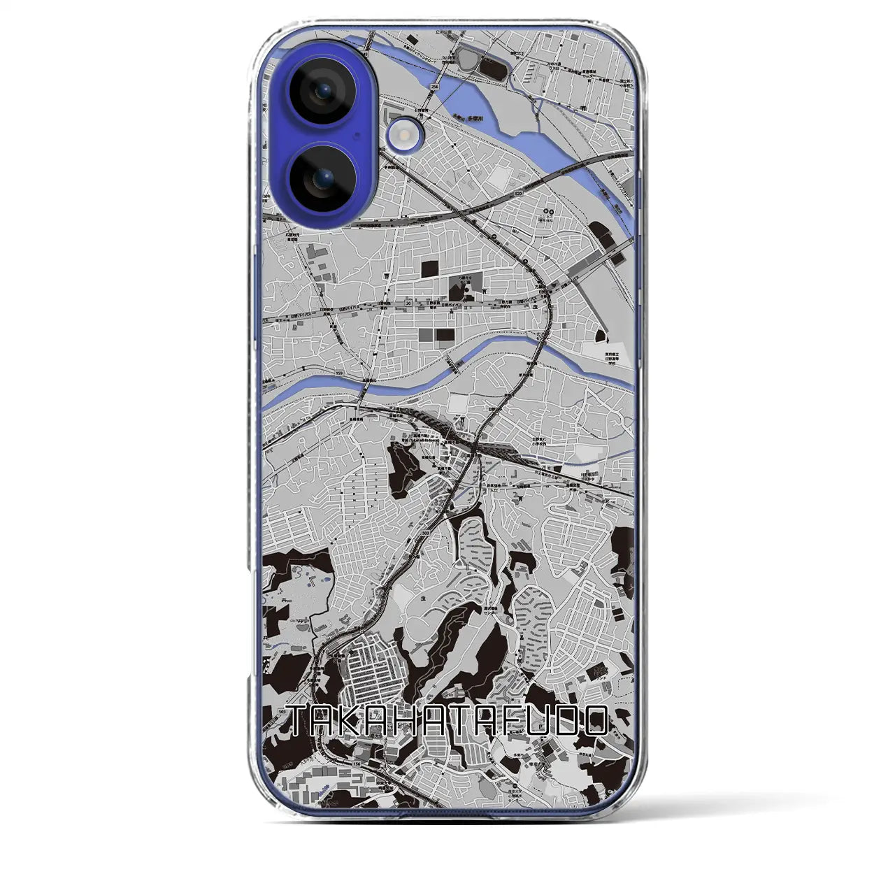 【高幡不動(東京都)】地図柄iPhoneケース(クリアタイプ)