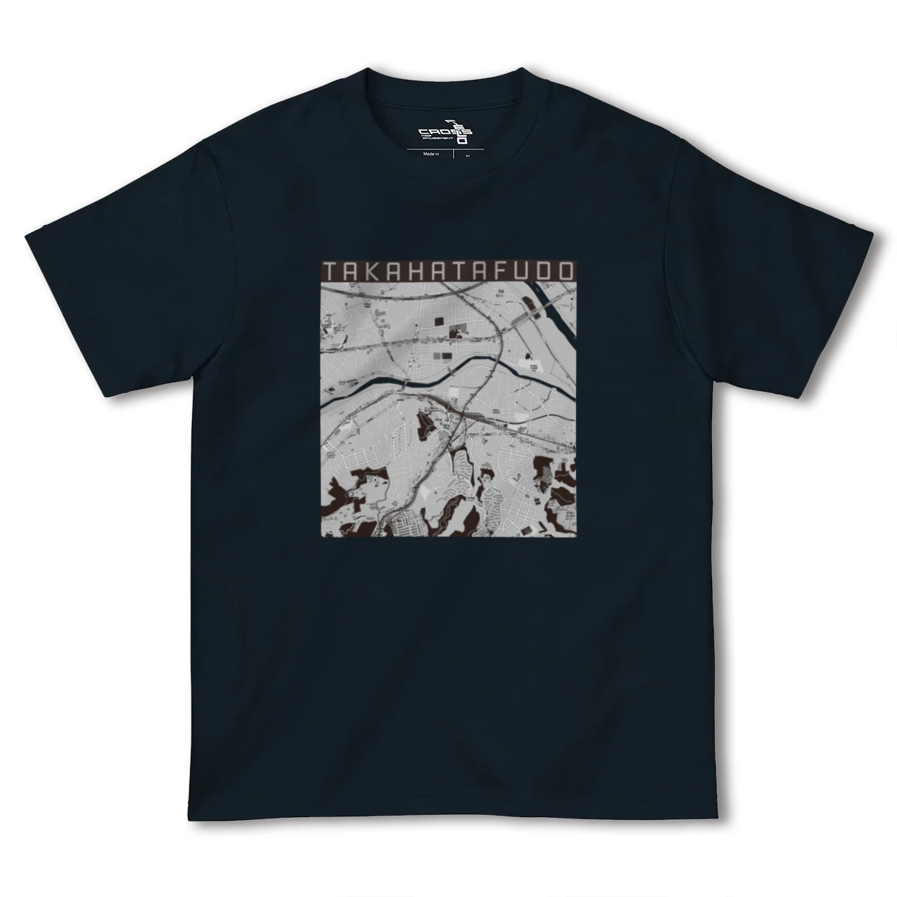 【高幡不動(東京都)】地図柄ヘビーウェイトTシャツ