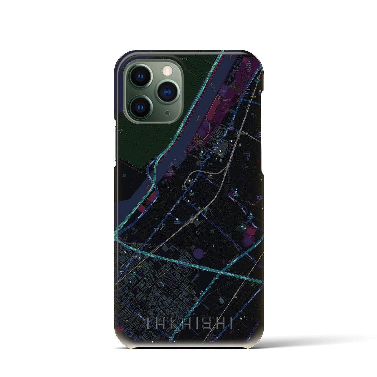 【高石(大阪府)】地図柄iPhoneケース(バックカバータイプ)