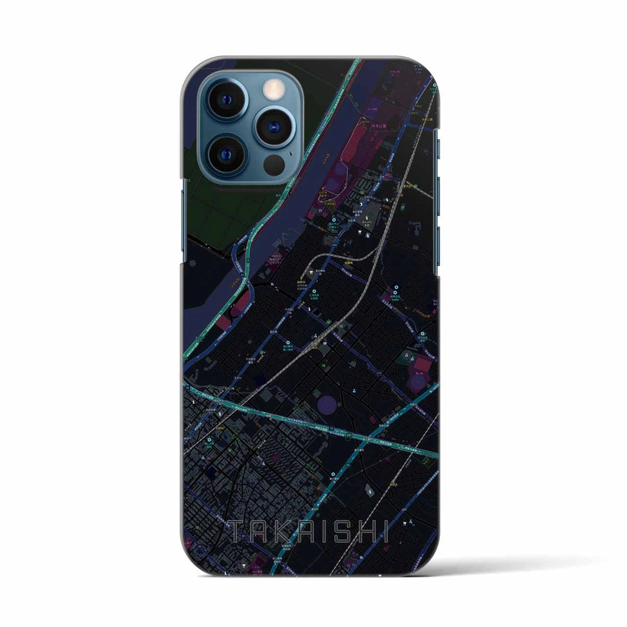 【高石(大阪府)】地図柄iPhoneケース(バックカバータイプ)