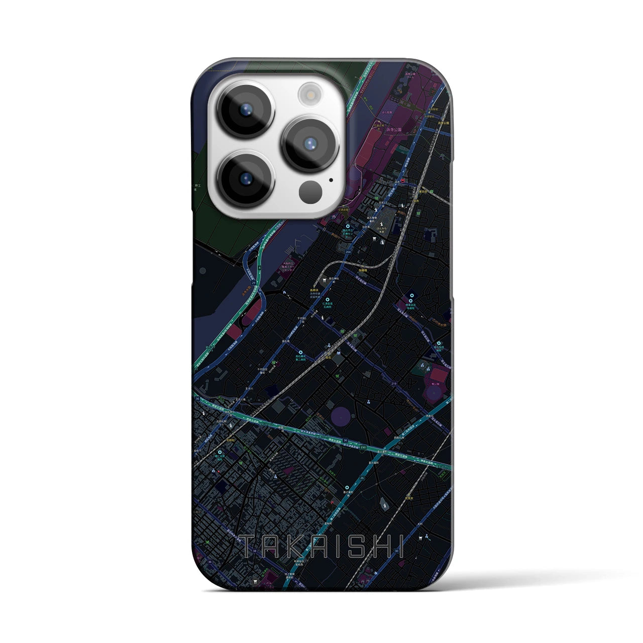 【高石(大阪府)】地図柄iPhoneケース(バックカバータイプ)