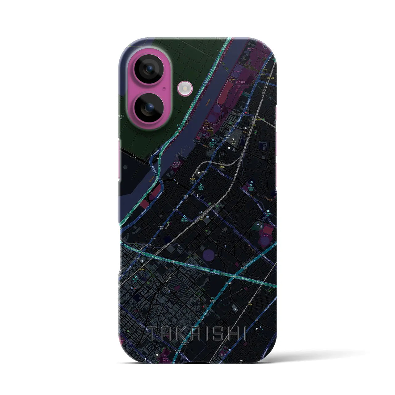 【高石(大阪府)】地図柄iPhoneケース(バックカバータイプ)