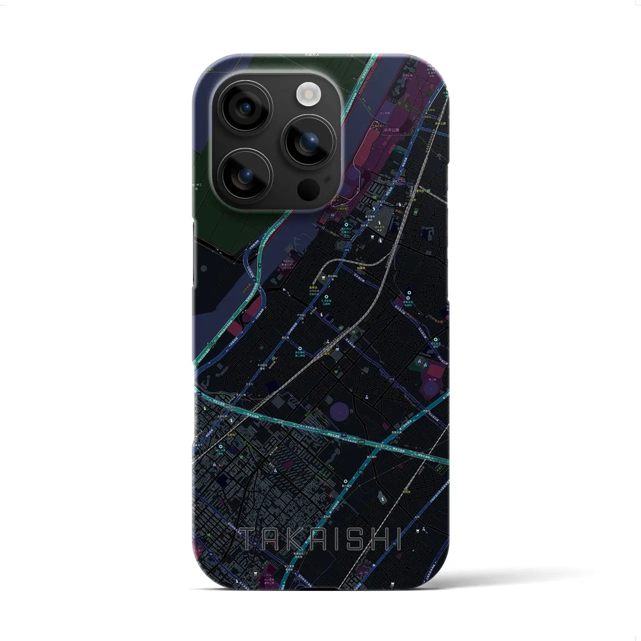 【高石(大阪府)】地図柄iPhoneケース(バックカバータイプ)