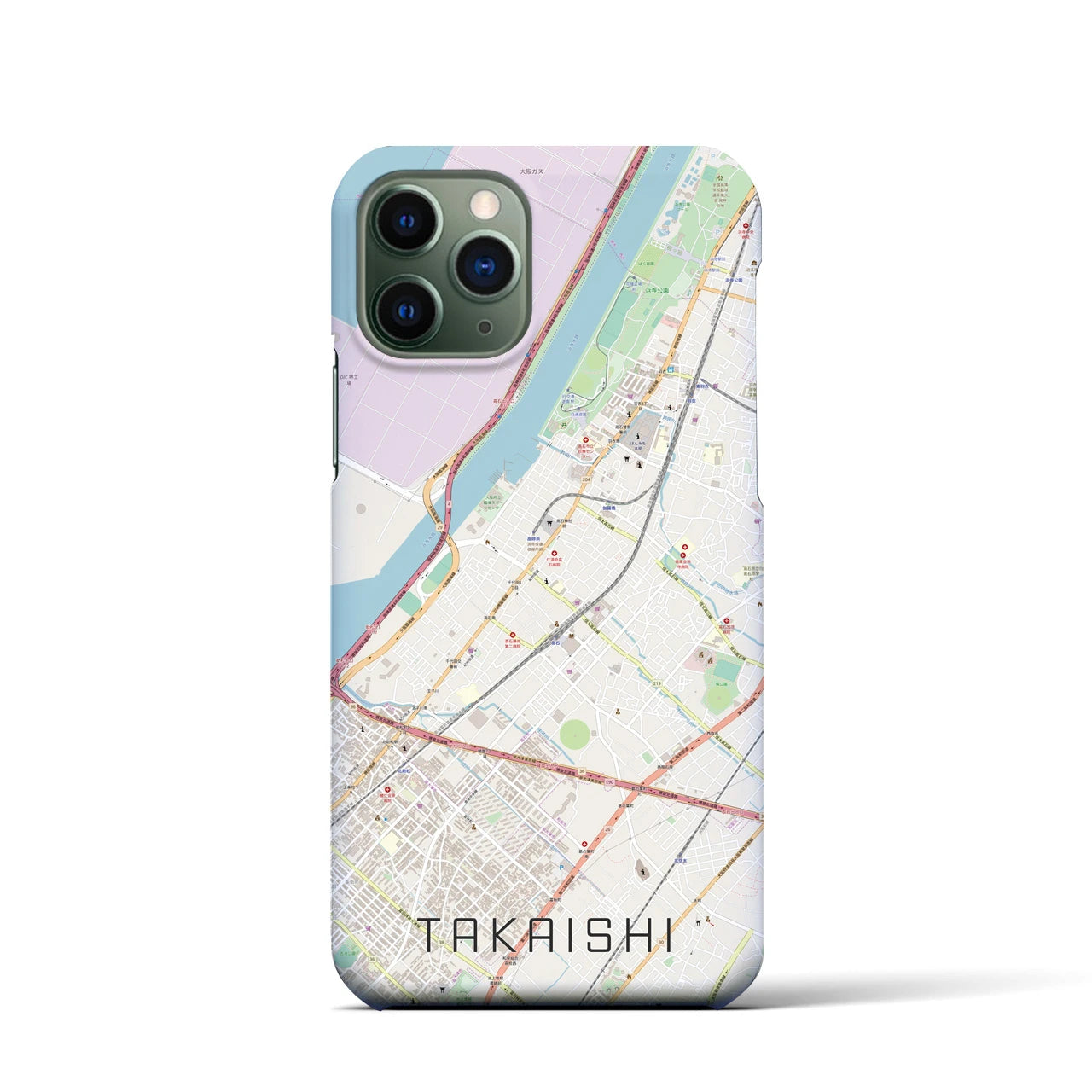【高石(大阪府)】地図柄iPhoneケース(バックカバータイプ)