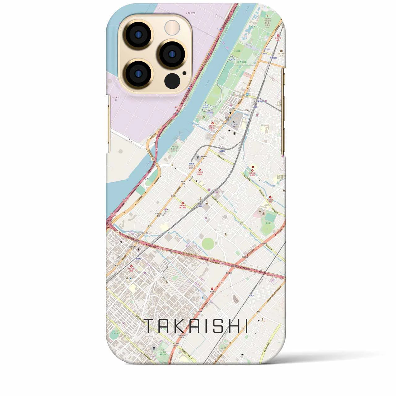 【高石(大阪府)】地図柄iPhoneケース(バックカバータイプ)