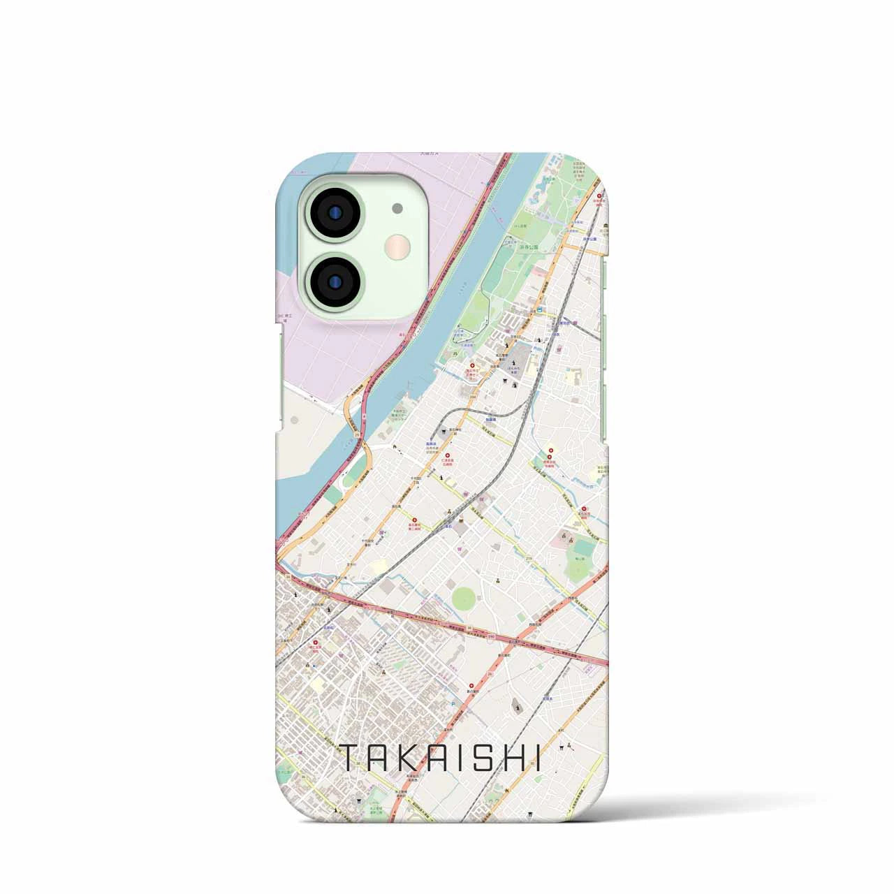 【高石(大阪府)】地図柄iPhoneケース(バックカバータイプ)