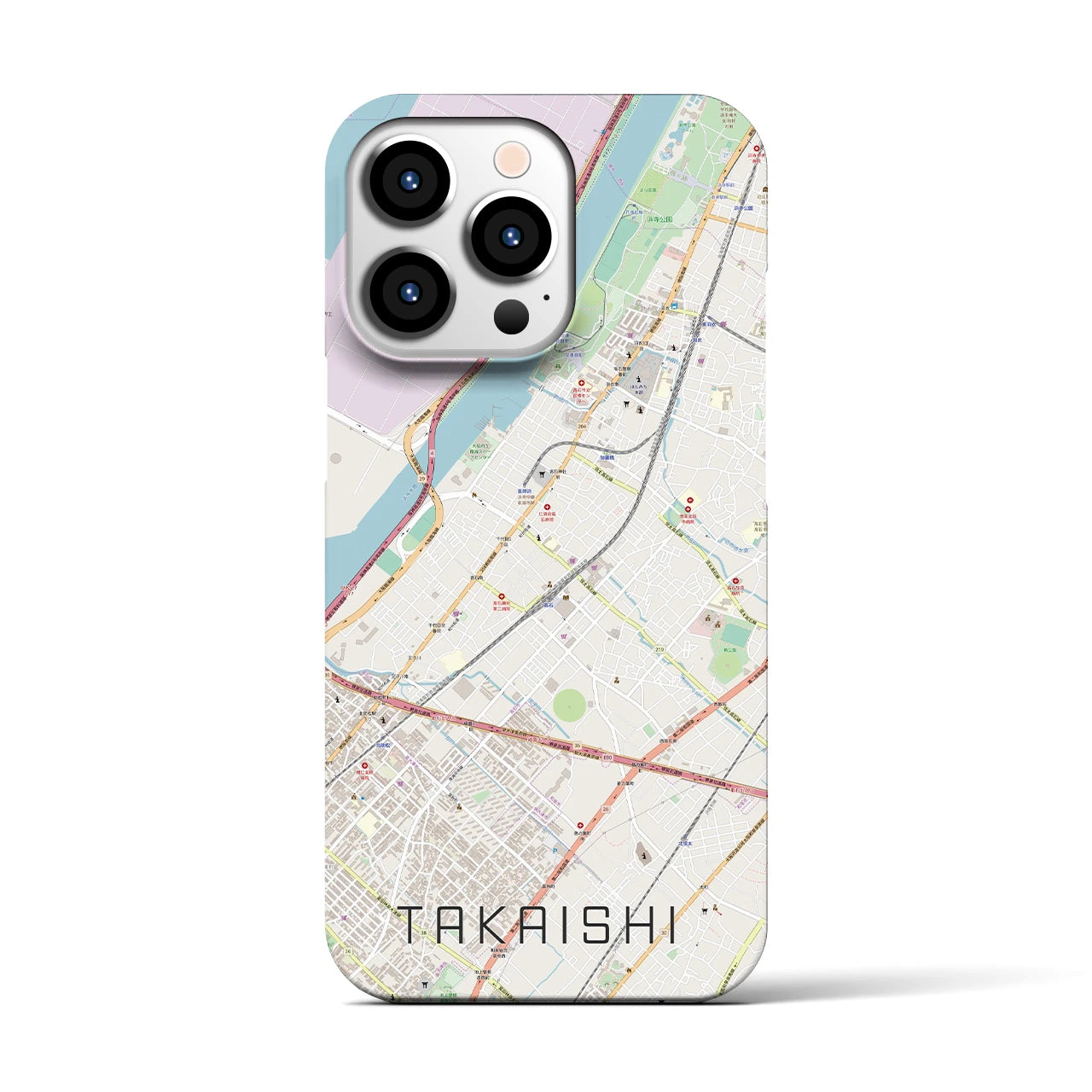 【高石(大阪府)】地図柄iPhoneケース(バックカバータイプ)