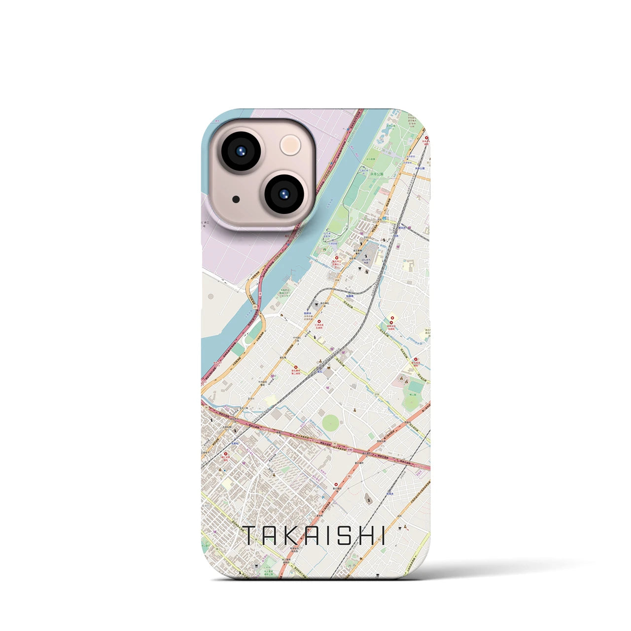 【高石(大阪府)】地図柄iPhoneケース(バックカバータイプ)