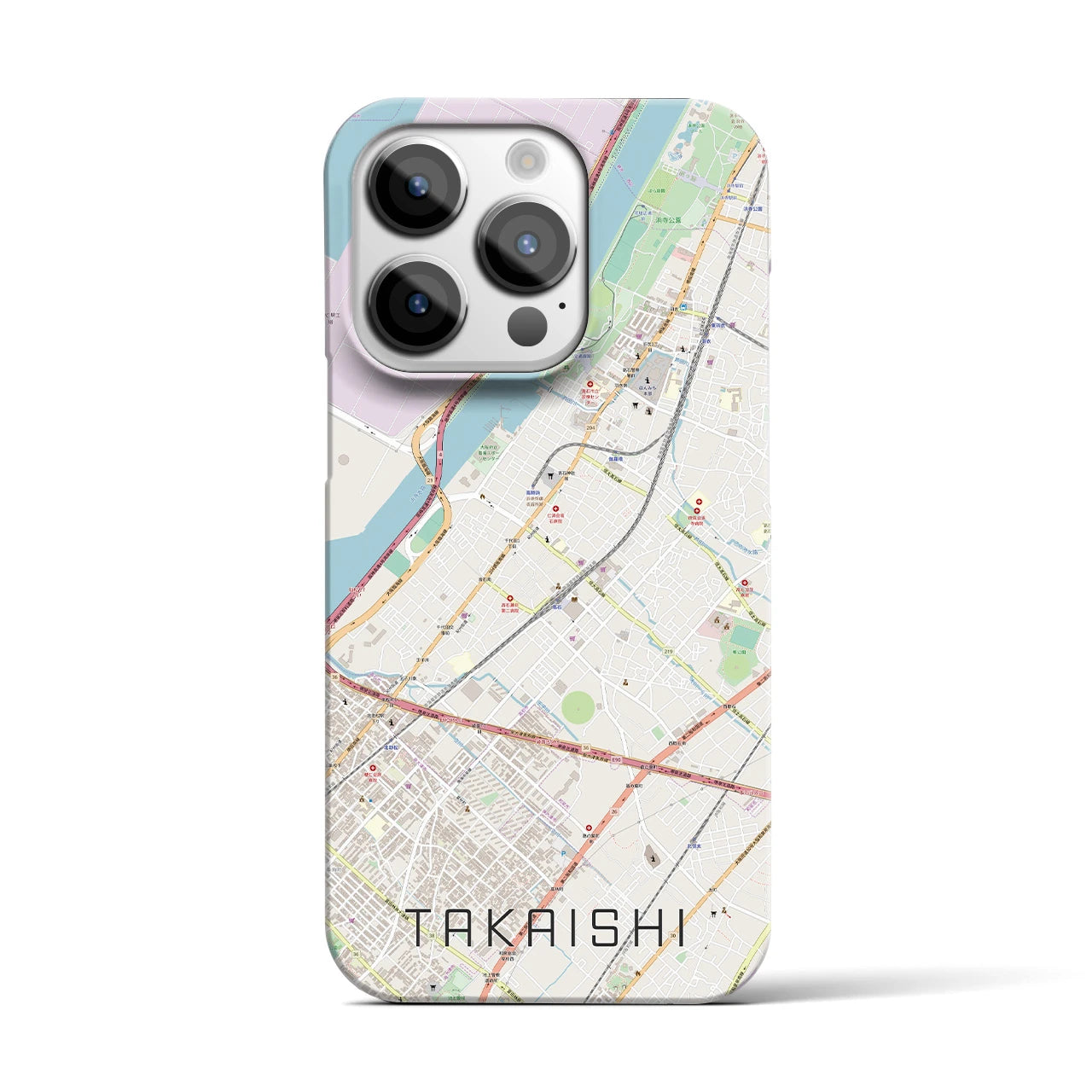 【高石(大阪府)】地図柄iPhoneケース(バックカバータイプ)