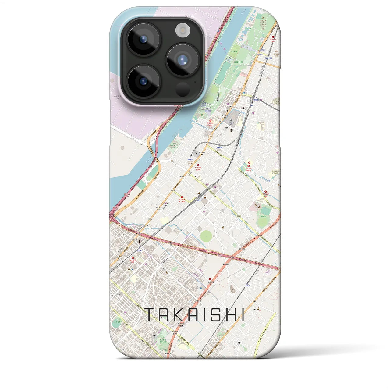 【高石(大阪府)】地図柄iPhoneケース(バックカバータイプ)