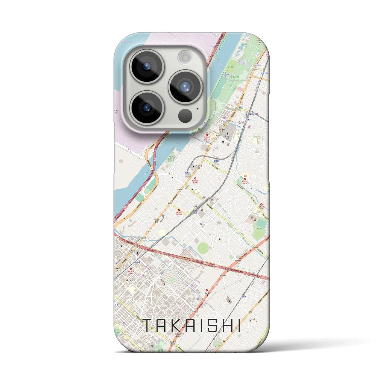 【高石(大阪府)】地図柄iPhoneケース(バックカバータイプ)