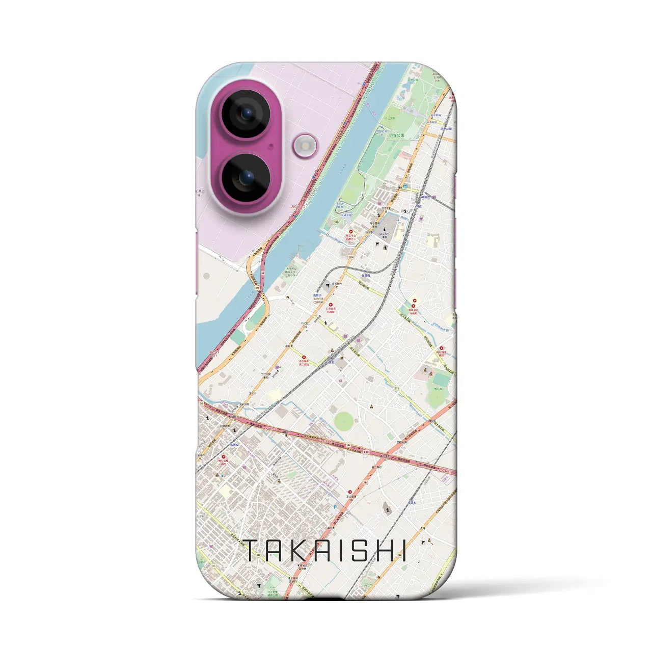 【高石(大阪府)】地図柄iPhoneケース(バックカバータイプ)