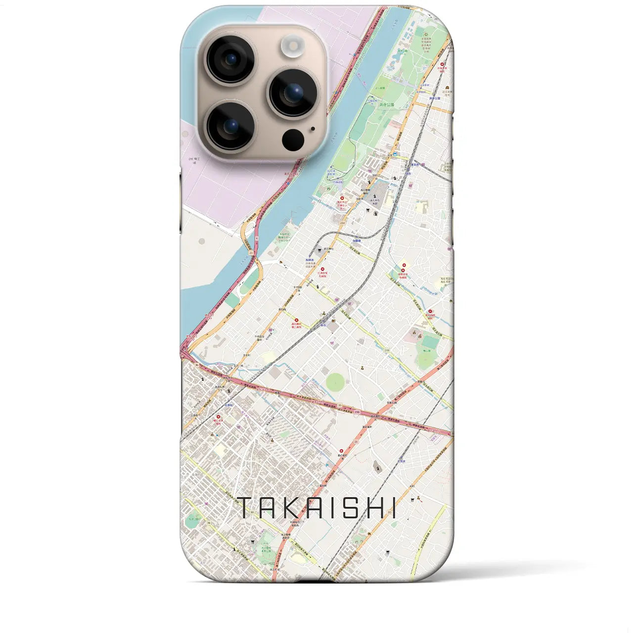 【高石(大阪府)】地図柄iPhoneケース(バックカバータイプ)