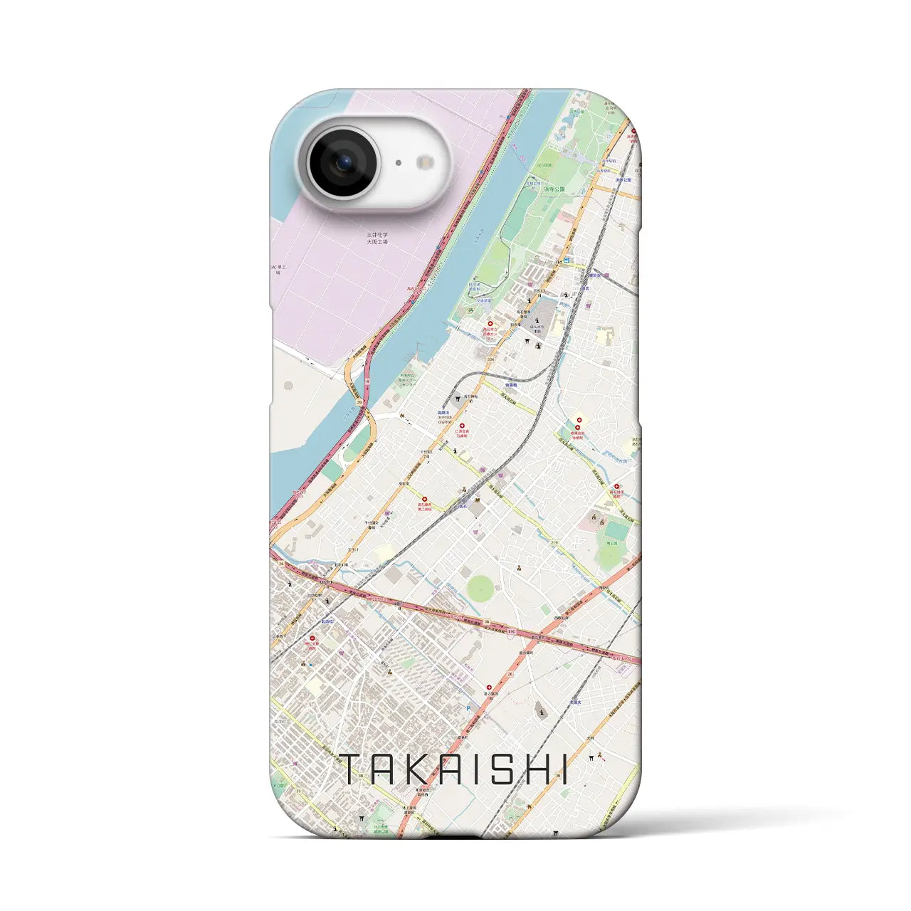 【高石(大阪府)】地図柄iPhoneケース(バックカバータイプ)