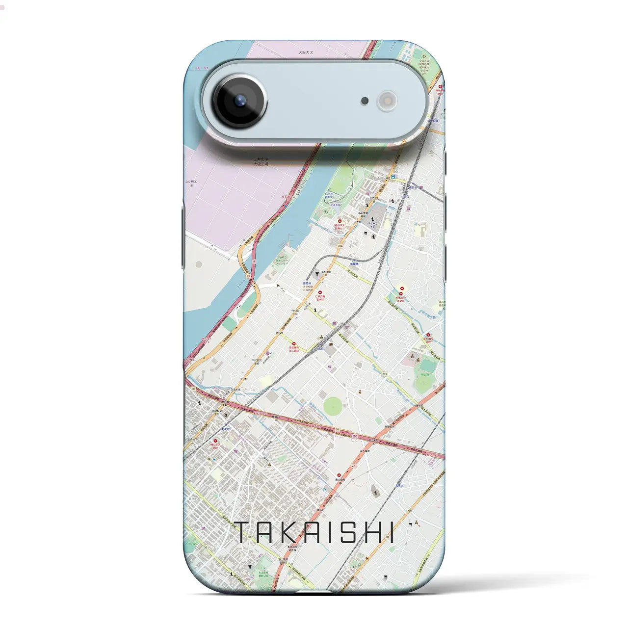 【高石(大阪府)】地図柄iPhoneケース(バックカバータイプ)