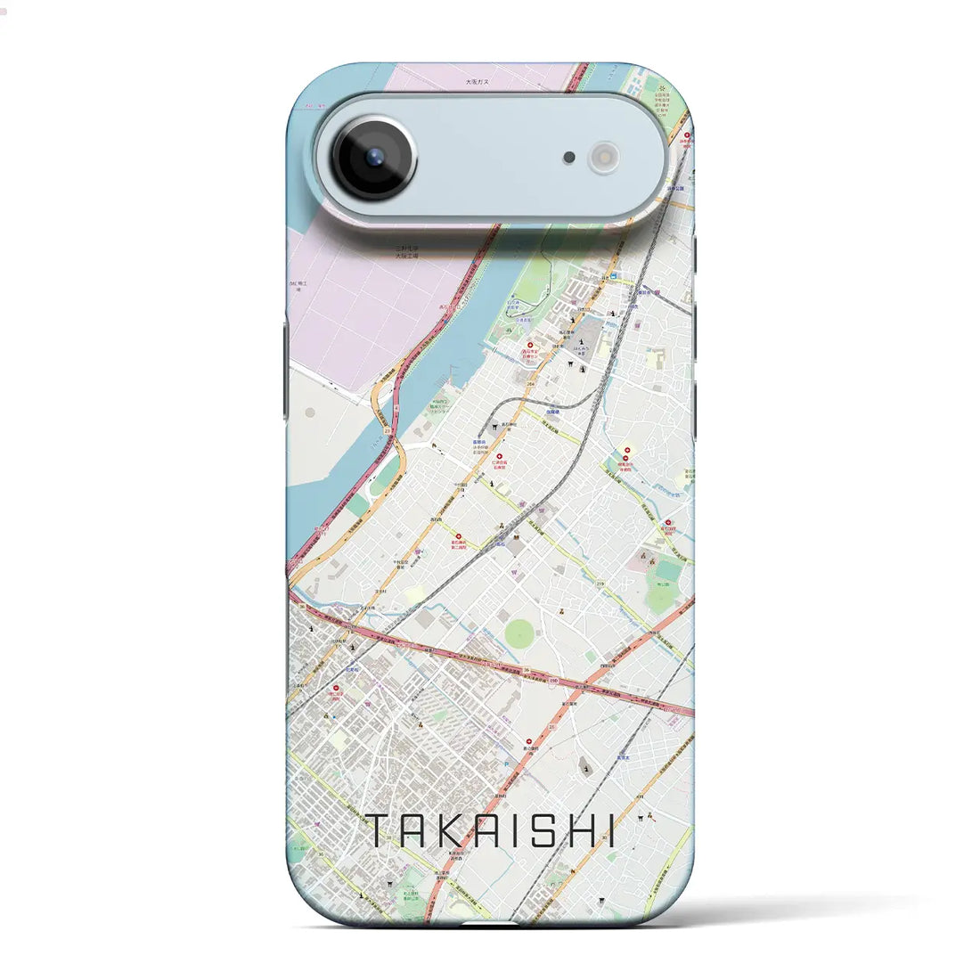 【高石(大阪府)】地図柄iPhoneケース(バックカバータイプ)ナチュラル・iPhone 17 Pro Max 用