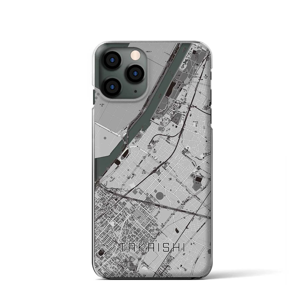 【高石(大阪府)】地図柄iPhoneケース(クリアタイプ)