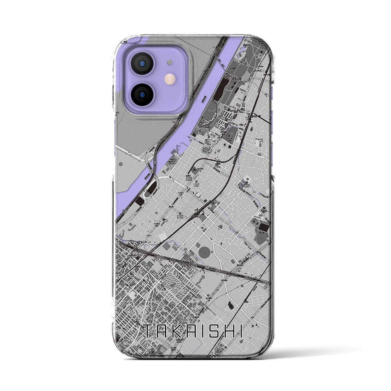 【高石(大阪府)】地図柄iPhoneケース(クリアタイプ)